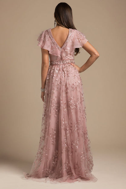 Lara 29966 - Lace, V-Neck Dress