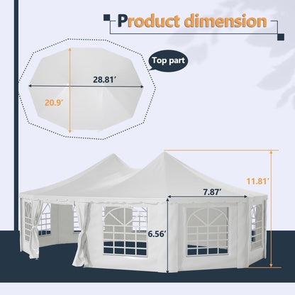 [29X21FT] Extra-Large Heavy-Duty Outdoor Waterproof Party, Wedding Tent With Steel Frame (SAK53821)
