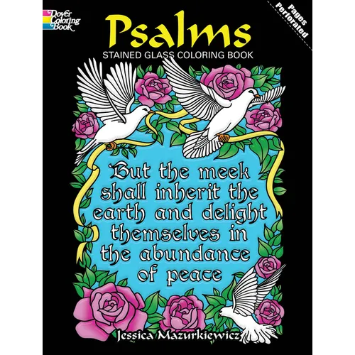 Psalms Stained Glass Coloring Book - Paperback