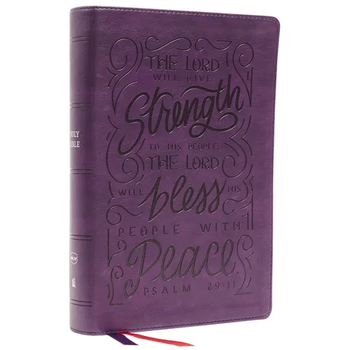 Nkjv, Giant Print Center-Column Reference Bible, Verse Art Cover Collection, Leathersoft, Purple, Thumb Indexed, Red Letter, Comfort Print: Holy Bible - Imitation Leather