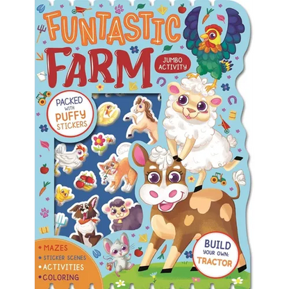 Funtastic Farm Jumbo Activity Book: Packed with Puffy Stickers, Activities, Coloring, and More! - Paperback