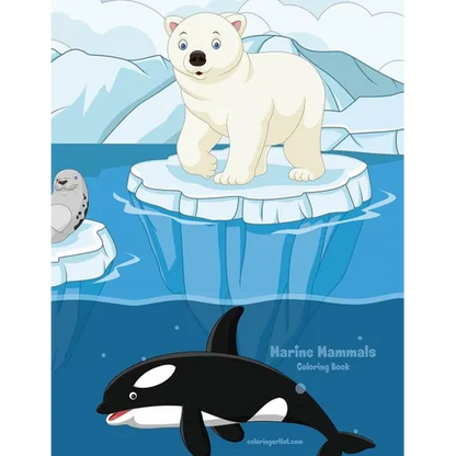 Marine Mammals Coloring Book 1 - Paperback