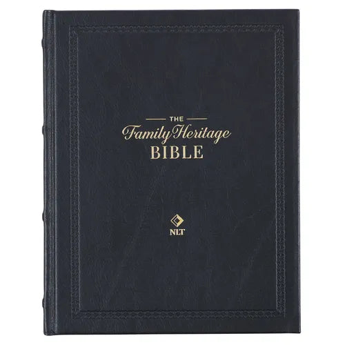 NLT Family Heritage Bible, Large Print Family Devotional Bible for Study, New Living Translation Holy Bible Full-Grain Leather Hardcover, Additional I - Leather