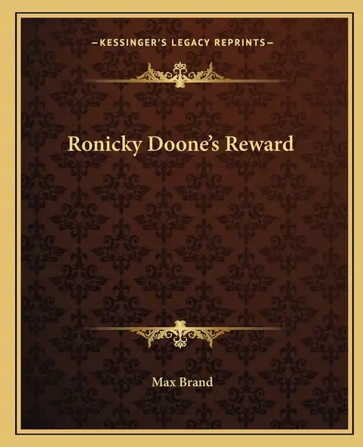 Ronicky Doone's Reward - Paperback
