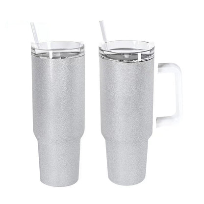 40oz Rough textured Shimmer Glitter Blank Sublimation Tumbler