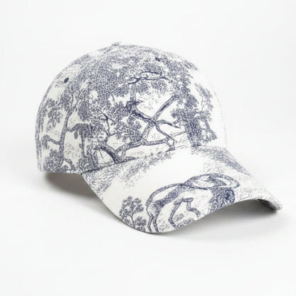 Floral Print Dome Crown Baseball Cap – Unisex One Size