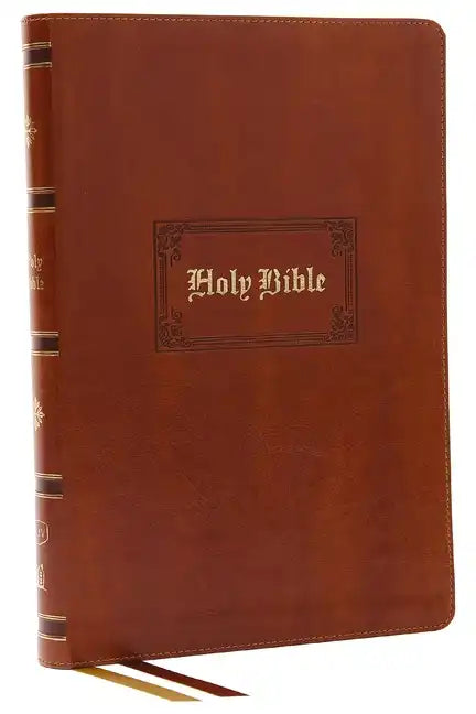 KJV Holy Bible: Giant Print Thinline Bible, Tan Leathersoft, Red Letter, Comfort Print: King James Version (Vintage Series) - Imitation Leather