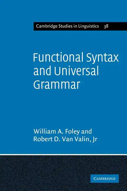 Functional Syntax and Universal Grammar - Paperback