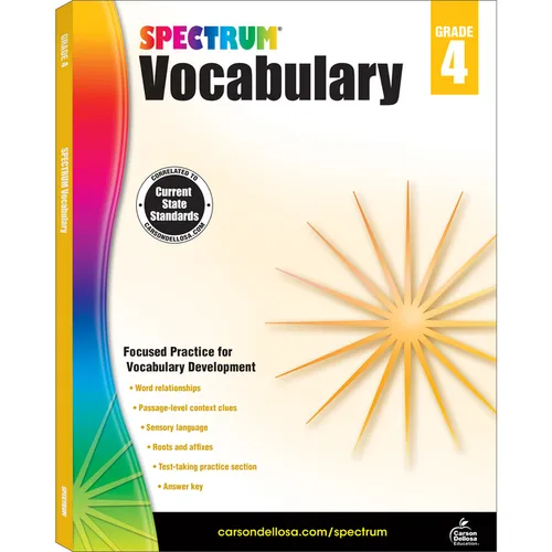Spectrum Vocabulary, Grade 4: Volume 87 - Paperback