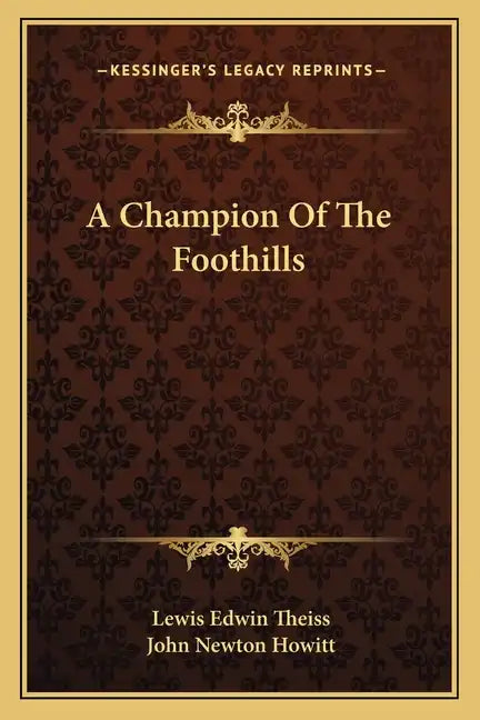 A Champion Of The Foothills - Paperback