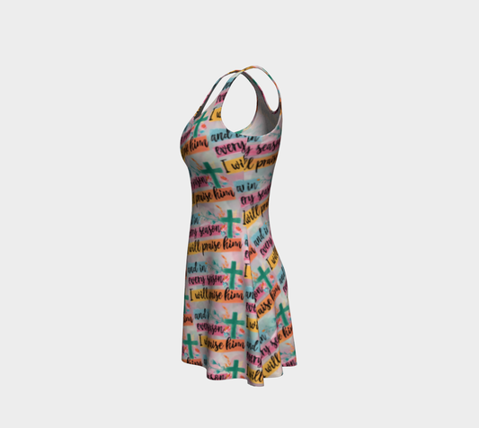 And in Every Season Faith Based Short Flare Dress