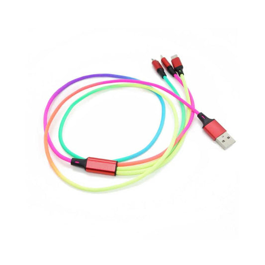 3-in-1 Rainbow Charging Cable
