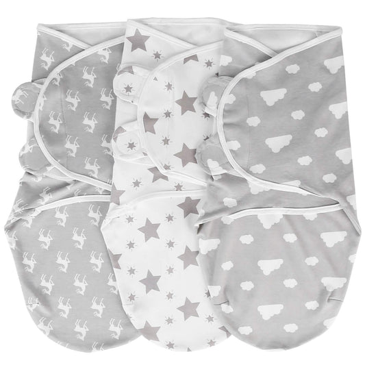 3-Pack: Baby New Born Swaddle Wrap