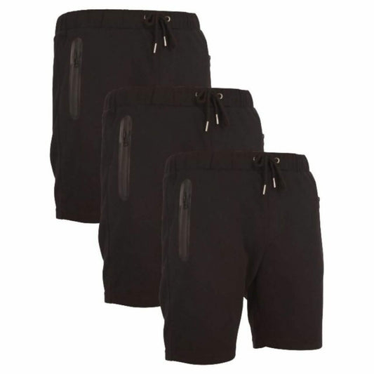 3-Pack: Men's French Terry Shorts with Zippered Pockets