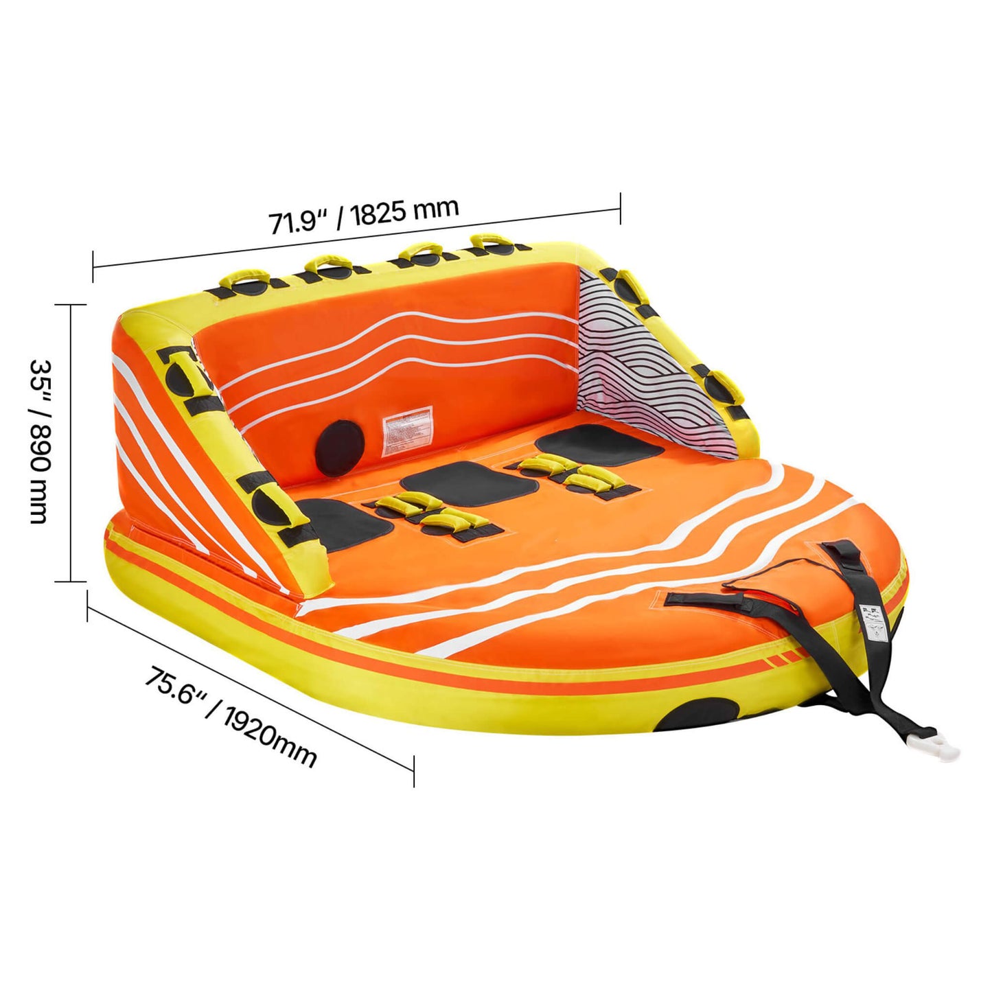 3-Person Inflatable Towable Boat Tube For Water Sports (SAK48091)