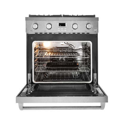 30-Inch Stainless Steel Convection Gas Range Oven With 4-Sealed Burners (SAK25187)