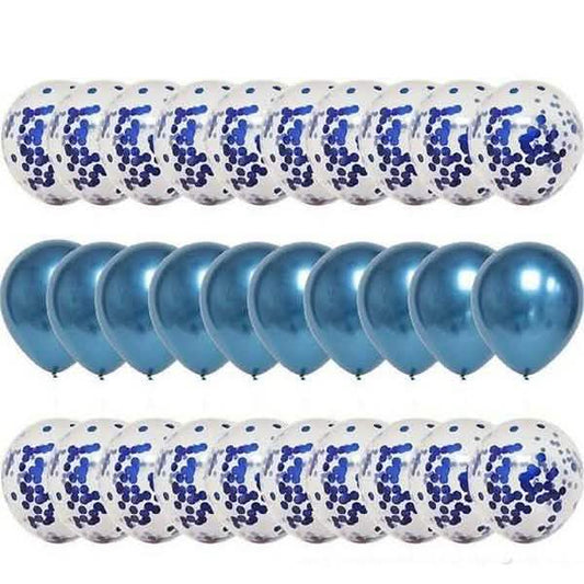 30-Pieces: Colorful Paper Latex Balloon Party Supplies