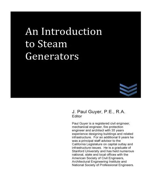 An Introduction to Steam Generators - Paperback