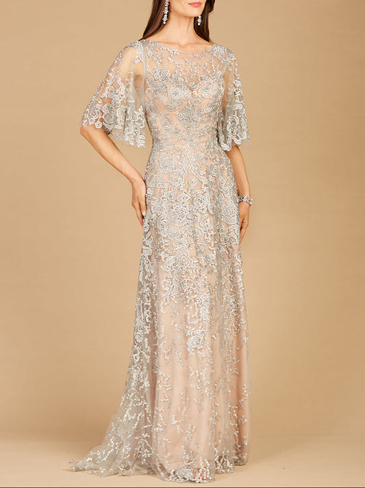 Lara 33277 - Cape Sleeve Mother's Gown