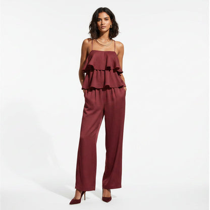Women's Sleeveless Camisole Top & Casual Pants Set