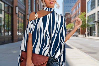 Women's V-Neck Printed Off-Shoulder Vest Top | 6 Prints S–XXL