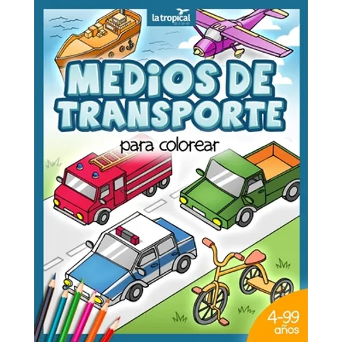 Medios de transporte para colorear: Libro de máquinas en perspectiva isométrica: vehículos de transporte y carga (moto, auto, barco) para niños desde - Paperback