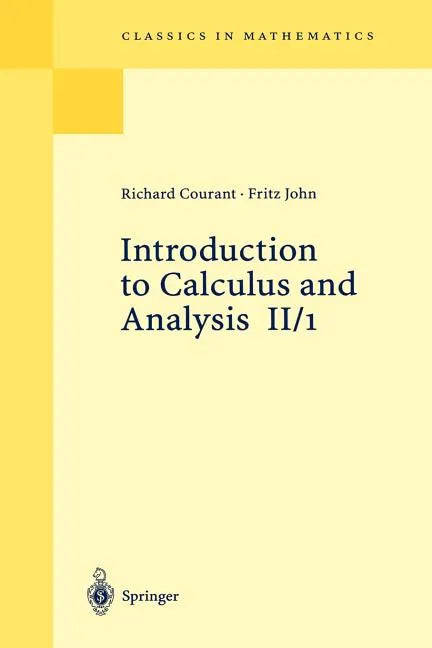 Introduction to Calculus and Analysis II/1 - Paperback