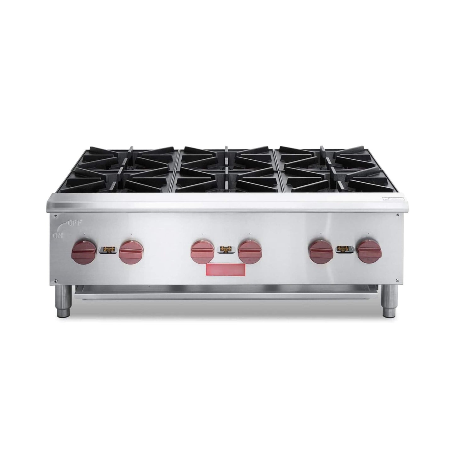 Heavy-Duty 36-Inch Commercial 150K BTU 6-Burner Stainless Steel Countertop Natural Gas And Propane Range (SAK92640)