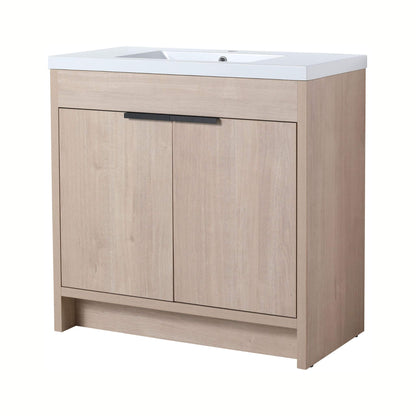 Nuvia 36-Inch Freestanding Bathroom Vanity With White Resin Sink (SAK39274)