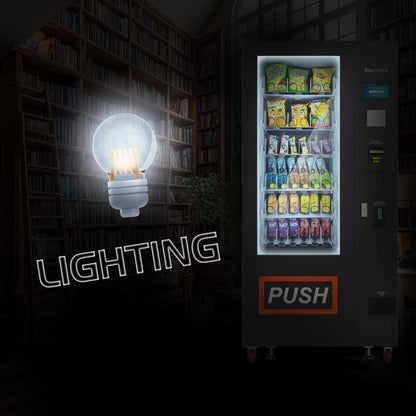 36-Slot Commercial Refrigerated Snack Drink Vending Machine With Bill And Coin Acceptor (SAK67318)
