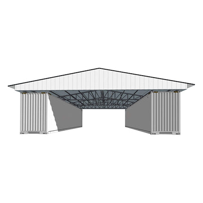 [36X40FT] Alora Heavy-Duty Weather-Resistant Galvanized Steel Container Roof Kit [No Containers] (SAK37491)