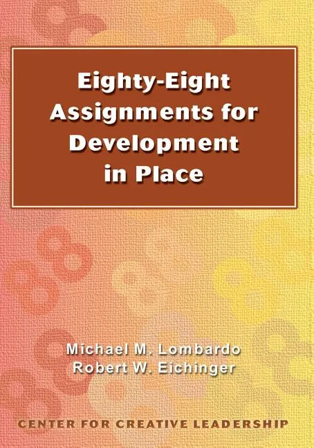 Eighty-eight Assignments for Development in Place - Paperback