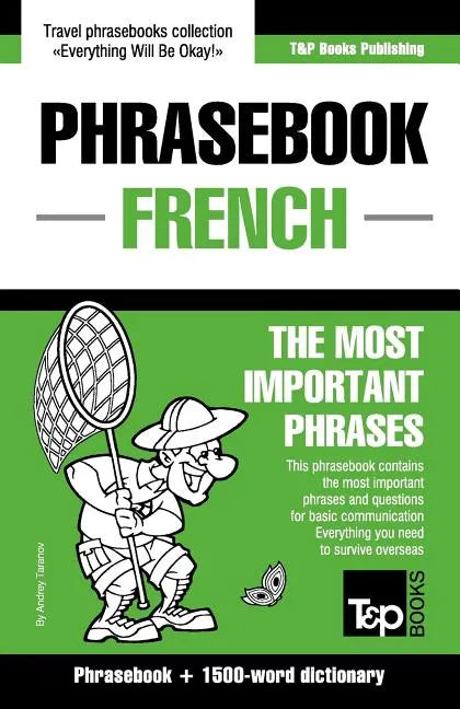 English-French phrasebook and 1500-word dictionary - Paperback
