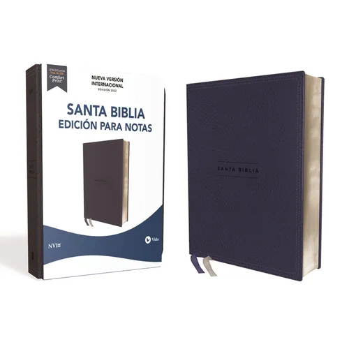 Nvi, Santa Biblia, Revisión 2022, Edición Para Notas, Leathersoft, Azul Marino, Palabras de Jesús En Rojo, Comfort Print - Imitation Leather