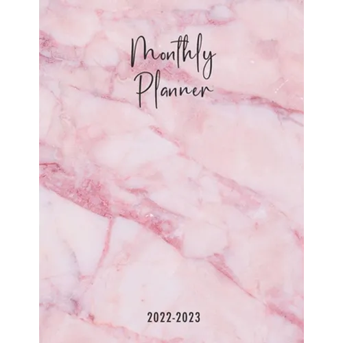 Montlhy Planner 2022-2023: Pink monthly planner to organize your day with mandala drawings - Paperback