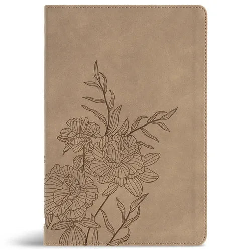 CSB Large Print Thinline Bible, Digital Study Edition, Earth Suedesoft Leathertouch - Imitation Leather