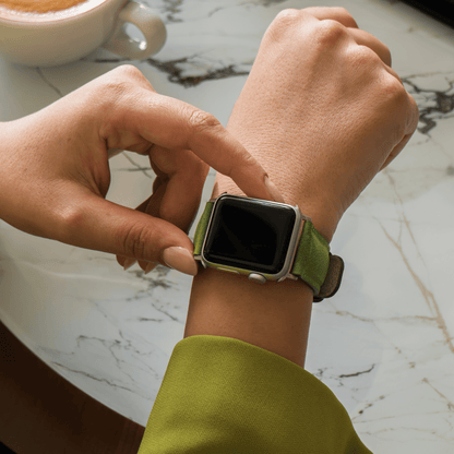 Apple Watch Cream Leather Strap - Boston