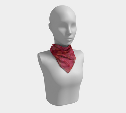 Mom Pink Hearts & Red Roses Square Scarf