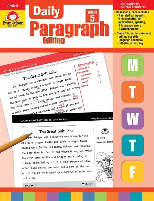 Daily Paragraph Editing, Grade 5 Teacher Edition - Paperback