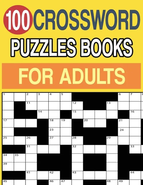 100 Crossword Puzzles Books for Adults: Crossword Puzzle Book for Adults and Seniors Large Print - Paperback
