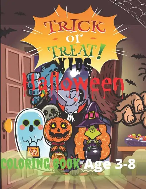Kids halloween coloring book: Age 3-8 - Paperback
