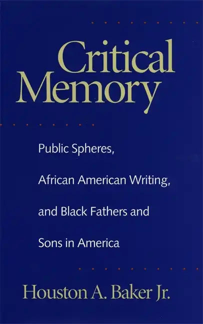 Critical Memory: Public Spheres, African American Writing, and Black Fathers and Sons in America - Hardcover