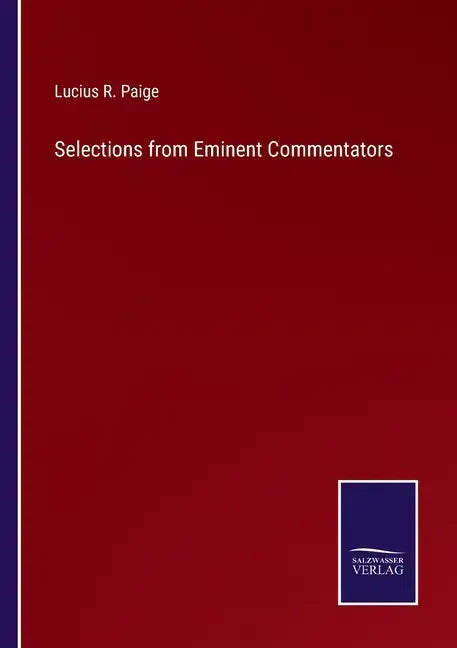 Selections from Eminent Commentators - Paperback