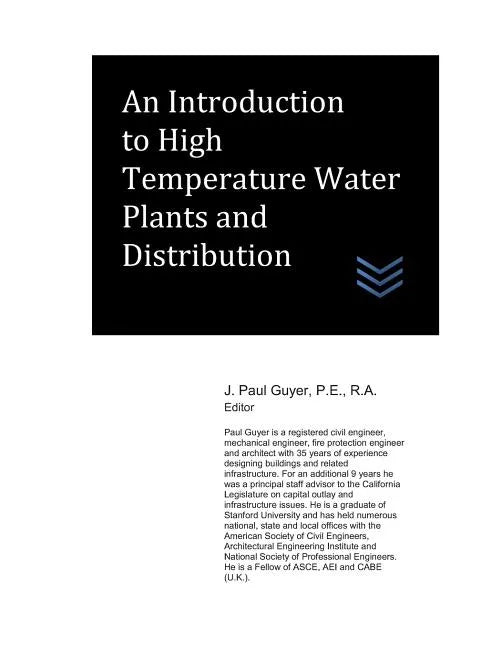 An Introduction to High Temperature Water Plants and Distribution - Paperback
