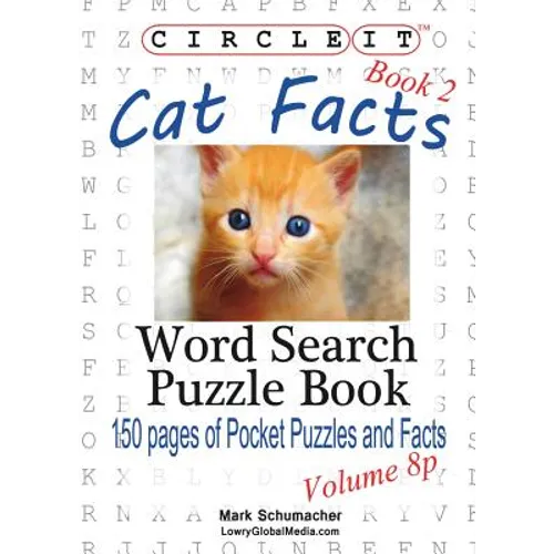 Circle It, Cat Facts, Pocket Size, Book 2, Word Search, Puzzle Book - Paperback