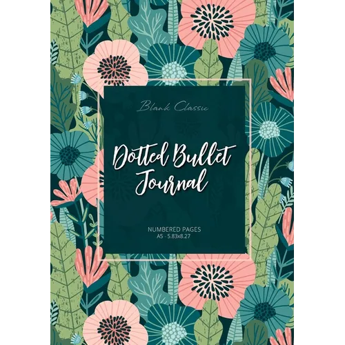 Dotted Bullet Journal: Medium A5 - 5.83X8.27 (Meadow Flowers) - Paperback