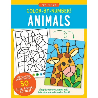 Color-By-Number! Animals - Paperback
