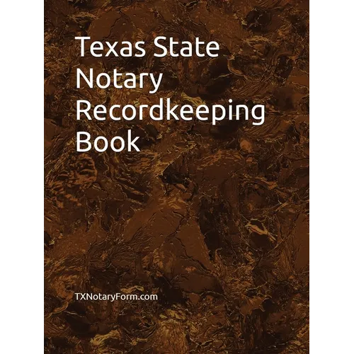 Texas State Notary Recordkeeping Book - Paperback