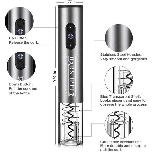 4-Piece Set: Electric Wine Bottle Opener