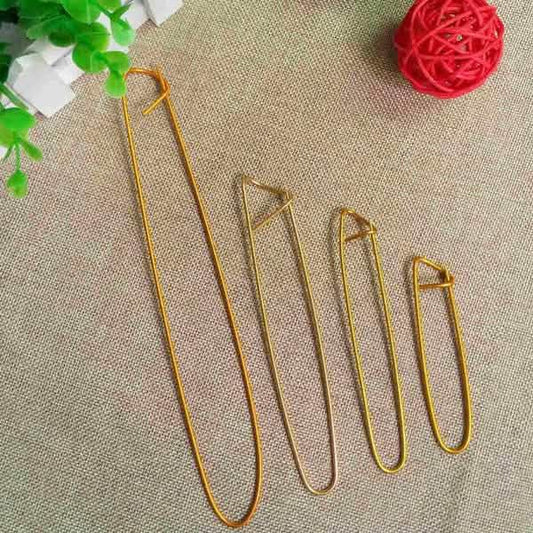 4-Pieces: Aluminum Stitch Holders Pins Knit Knitting Needles Crochet Hooks